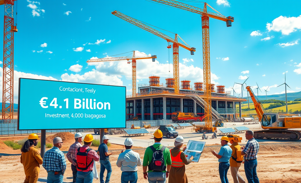 Nueva gigafábrica de baterías en España con gran inversión y creación de empleos.