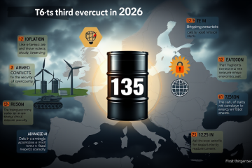 Gráfica que ilustra los riesgos económicos globales, destacando la seguridad energética y las disrupciones en materias primas estratégicas.