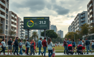 Gráfica que muestra la caída de nacimientos y la baja natalidad en España en 2024.