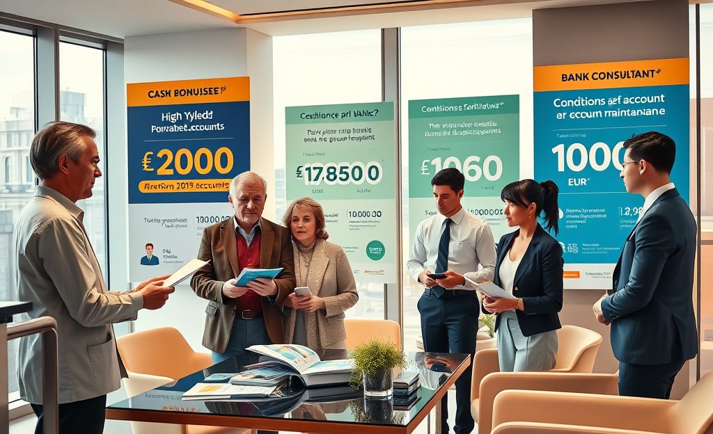Gráfica mostrando la competencia entre bancos para atraer cuentas nómina con promociones y bonificaciones atractivas.