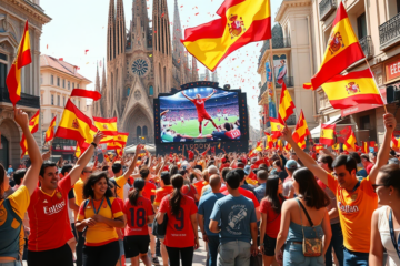 Celebración del triunfo en la Copa Mundial y su impacto económico en España.