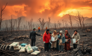 Ayudas activadas para zonas afectadas por incendios forestales, mostrando la respuesta del Gobierno y el Ministerio del Interior ante la emergencia.
