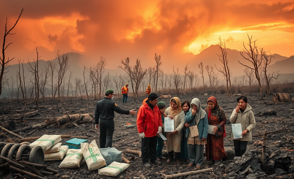 Ayudas activadas para zonas afectadas por incendios forestales, mostrando la respuesta del Gobierno y el Ministerio del Interior ante la emergencia.