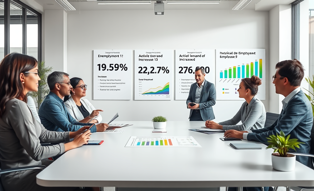 Resumen de la Encuesta de Población Activa mostrando la evolución del empleo y la tasa de paro.