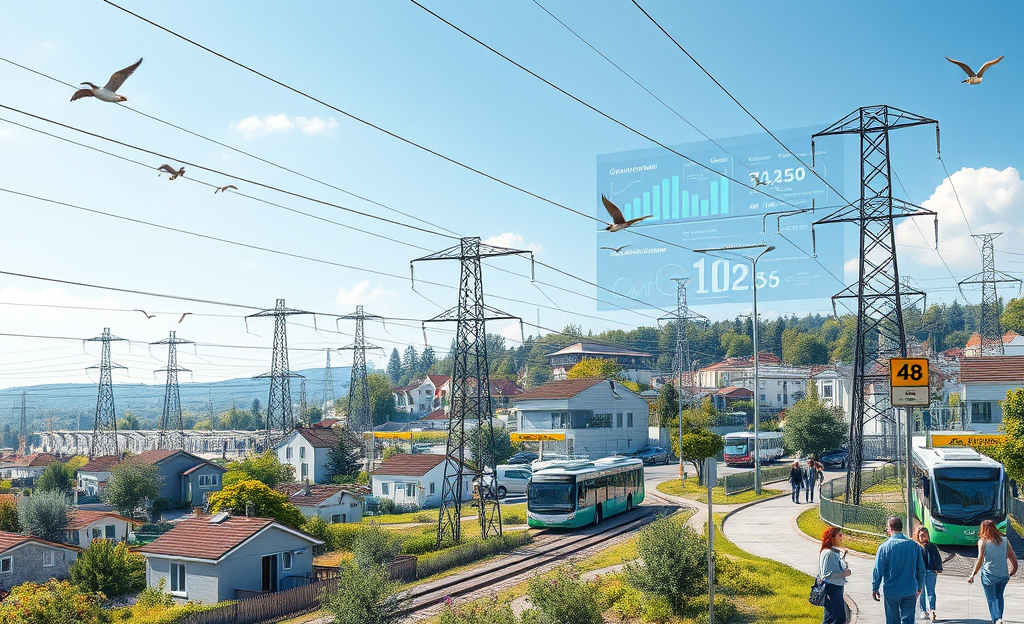 Imagen que representa la inversión en redes eléctricas para mejorar la conectividad y la sostenibilidad energética.