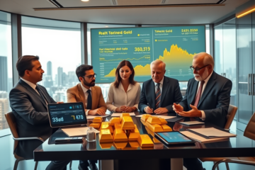 Oro tokenizado representando un gramo de oro físico almacenado, simbolizando la fusión de activos digitales y oro en un mercado moderno.