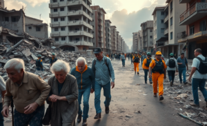 Imagen que representa la economía plateada y su impacto en la población anciana tras el terremoto en Colombia.