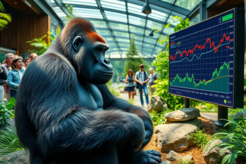 Jacko, el gorila que selecciona acciones en el zoológico, sorprende al mundo de las inversiones con su rendimiento superior.
