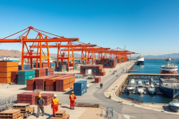 Gráfico representando el Plan de Inversiones del Puerto con cifras y objetivos de desarrollo