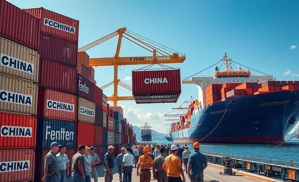 Gráfico que ilustra el aumento de la dependencia comercial de España respecto a China, mostrando cifras de importaciones y exportaciones.