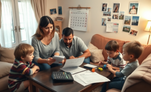 Gráfico que ilustra el impacto de la crisis económica en los gastos de crianza de las familias españolas.