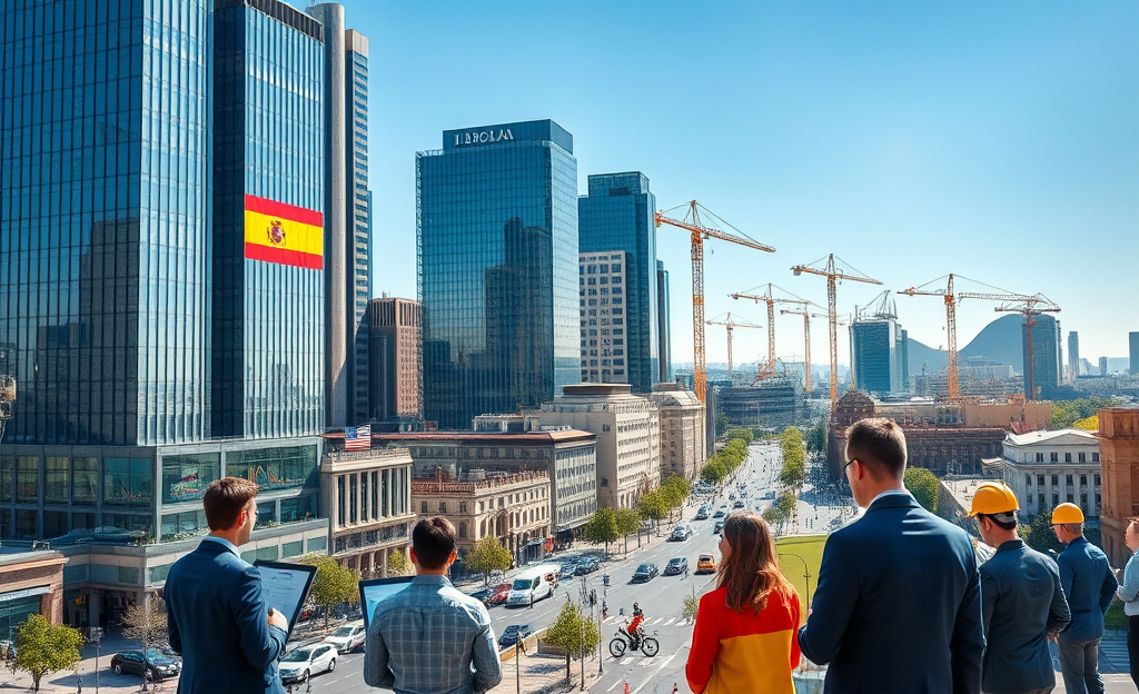 Gráfico mostrando la caída de la inversión extranjera neta en España y el aumento de desinversiones por parte de grupos de EE. UU.