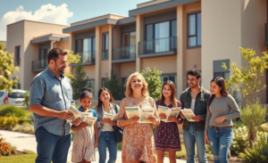 Familias adquiriendo vivienda a través del programa Tu Casa que financia el 100% de la compra.