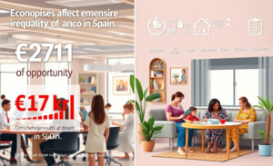 Infografía sobre el costo de oportunidad de la desigualdad de género analizando empleo, educación y salud.